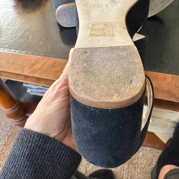 J. Crew Suede Wedge Sandals Size 9 Like New - Picture 7 of 12
